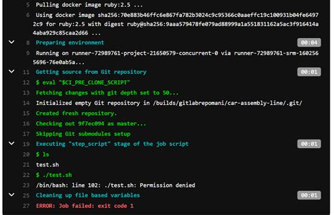 gitlab ci permission denied|Gitlab Shell Script Permission Denied .